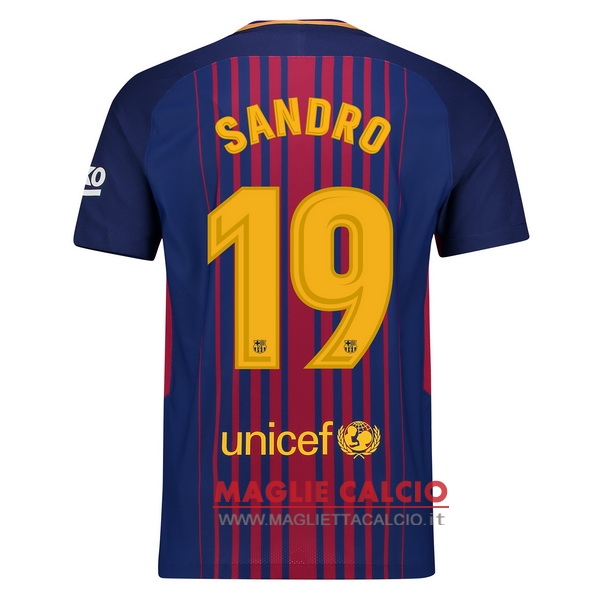 nuova maglietta barcellona 2017-2018 sandro 19 prima